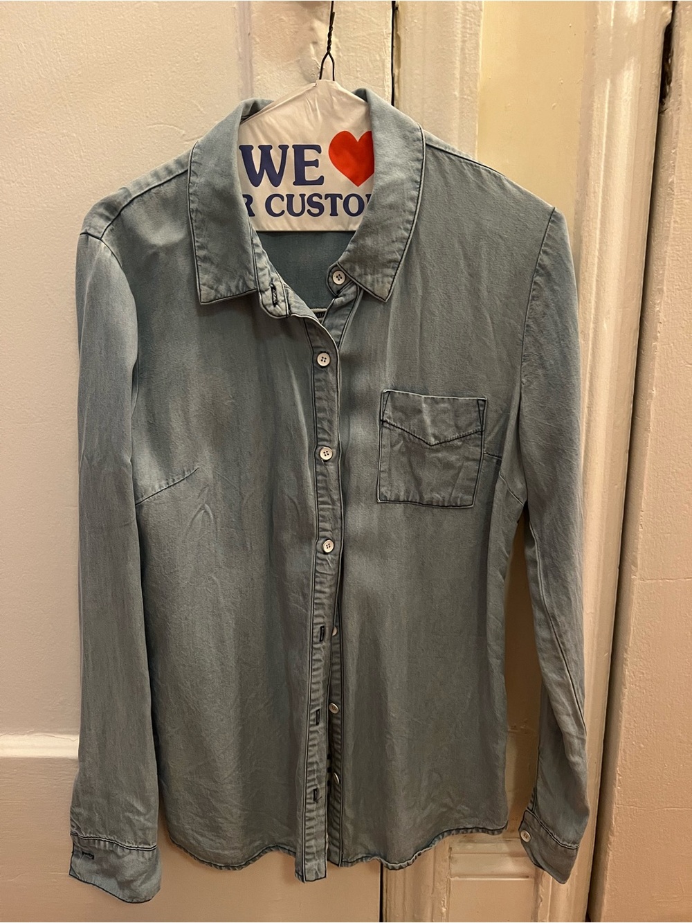 Splendid light Blue Button-Up Shirt with striped back - Casual Classic